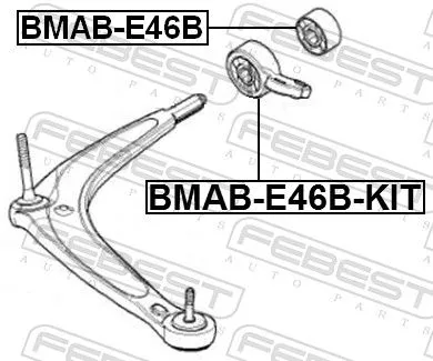 FEBEST Mounting, control/trailing arm (BMAB-E46B)
