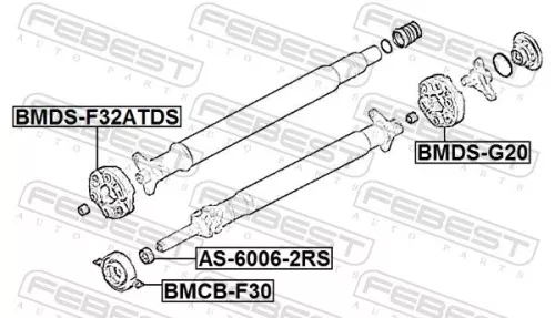 FEBEST Joint, propshaft (BMDS-F32ATDS)