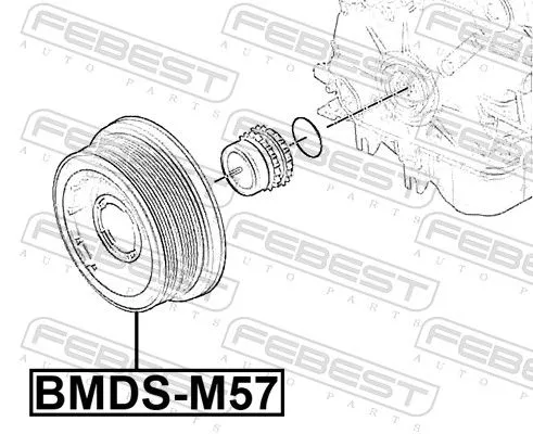 FEBEST Belt Pulley, crankshaft (BMDS-M57)