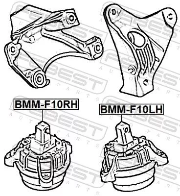FEBEST Mounting, engine (BMM-F10LH)