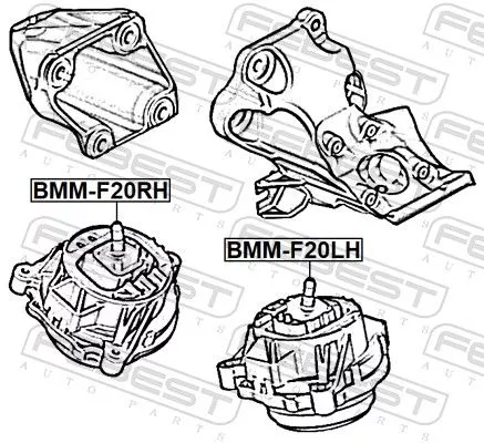 FEBEST Mounting, engine (BMM-F20LH)