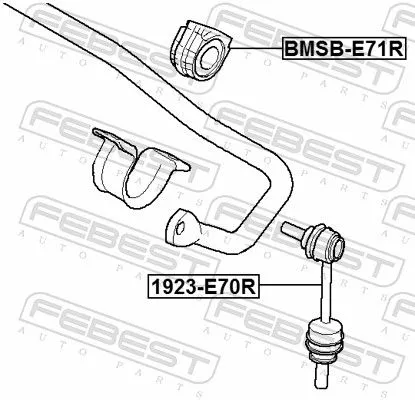 FEBEST Mounting, stabiliser bar (BMSB-E71R)