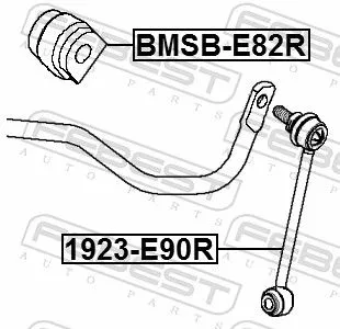 FEBEST Mounting, stabiliser bar (BMSB-E82R)