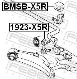 FEBEST Mounting, stabiliser bar (BMSB-X5R)