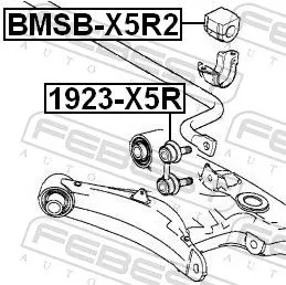 FEBEST Mounting, stabiliser bar (BMSB-X5R2)