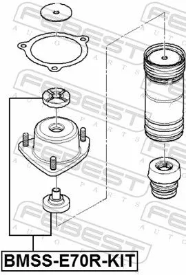 FEBEST Repair Kit, suspension strut support mount (BMSS-E70R-KIT)