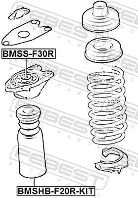 FEBEST Suspension Strut Support Mount (BMSS-F30R)