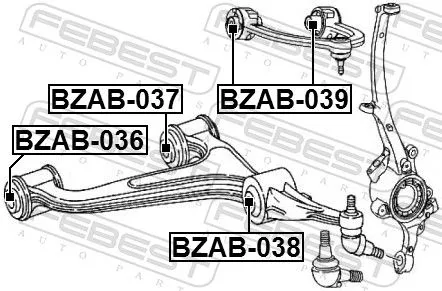 FEBEST Mounting, control/trailing arm (BZAB-039)