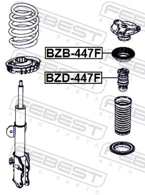 FEBEST Rolling Bearing, suspension strut support mount (BZB-447F)