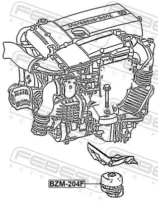 FEBEST Mounting, engine (BZM-204F)