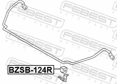 FEBEST Mounting, stabiliser bar (BZSB-124R)
