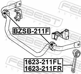 FEBEST Repair Kit, stabiliser bush (BZSB-211F)