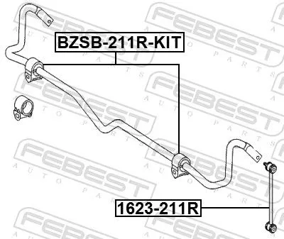 FEBEST Repair Kit, stabiliser bush (BZSB-211R-KIT)