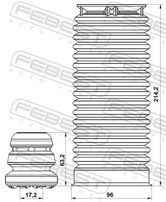 FEBEST Dust Cover Kit, shock absorber (BZSHB-246F-KIT)
