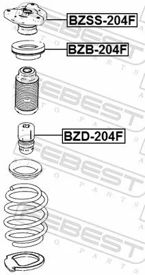 FEBEST Suspension Strut Support Mount (BZSS-204F)