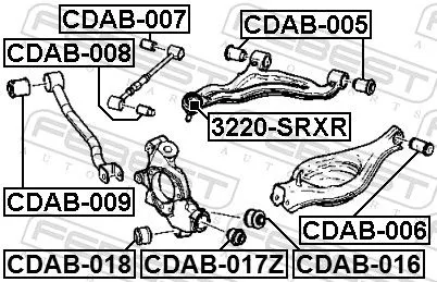 FEBEST Mounting, control/trailing arm (CDAB-008)