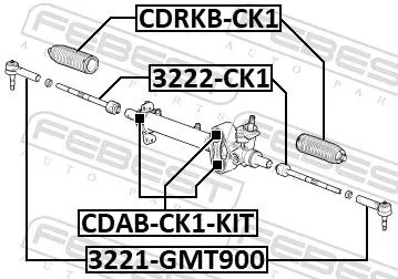FEBEST Bellow, steering (CDRKB-CK1)