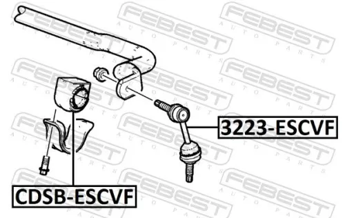 FEBEST Mounting, stabiliser bar (CDSB-ESCVF)