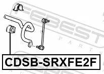 FEBEST Mounting, stabiliser bar (CDSB-SRXFE2F)