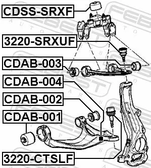 FEBEST Bush, shock absorber (CDSS-SRXF)