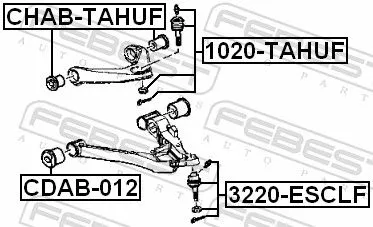 FEBEST Mounting, control/trailing arm (CHAB-TAHUF)