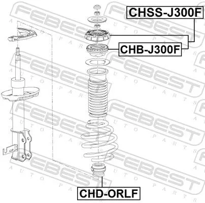 FEBEST Rolling Bearing, suspension strut support mount (CHB-J300F)