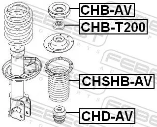 FEBEST Rolling Bearing, suspension strut support mount (CHB-T200)