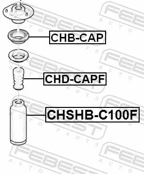 FEBEST Rubber Buffer, suspension (CHD-CAPF)
