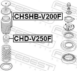 FEBEST Rubber Buffer, suspension (CHD-V250F)