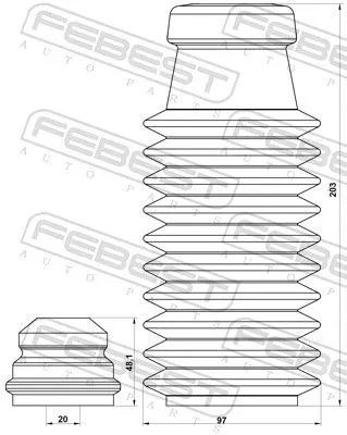 FEBEST Dust Cover Kit, shock absorber (CHSHB-VOYIVF-KIT)