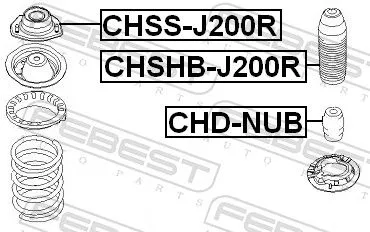 FEBEST Suspension Strut Support Mount (CHSS-J200R)