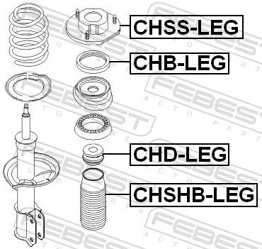 FEBEST Suspension Strut Support Mount (CHSS-LEG)