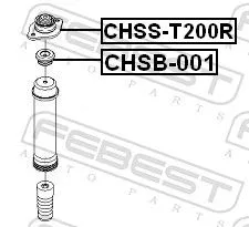 FEBEST Suspension Strut Support Mount (CHSS-T200R)