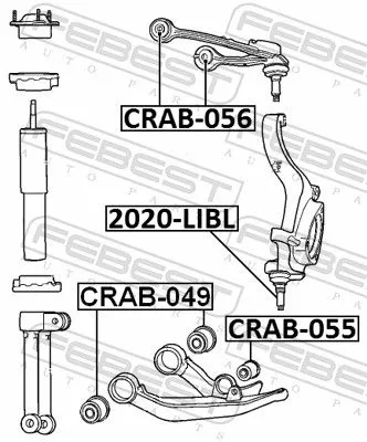 FEBEST Mounting, control/trailing arm (CRAB-049)