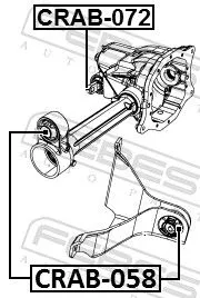 FEBEST Mounting, control/trailing arm (CRAB-072)