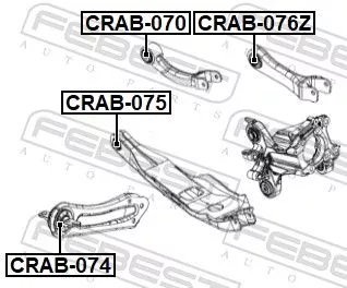 FEBEST Mounting, control/trailing arm (CRAB-076Z)