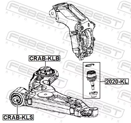 FEBEST Mounting, control/trailing arm (CRAB-KLS)