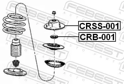 FEBEST Rolling Bearing, suspension strut support mount (CRB-001)