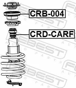 FEBEST Rolling Bearing, suspension strut support mount (CRB-004)