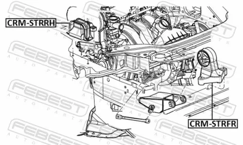 FEBEST Mounting, engine (CRM-STRFR)