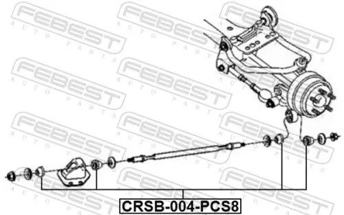 FEBEST Mounting, control/trailing arm (CRSB-004-PCS8)
