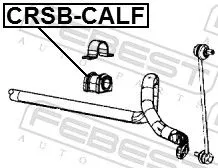 FEBEST Mounting, stabiliser bar (CRSB-CALF)