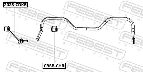 FEBEST Mounting, stabiliser bar (CRSB-CHR)