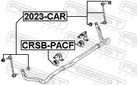 FEBEST Mounting, stabiliser bar (CRSB-PACF)