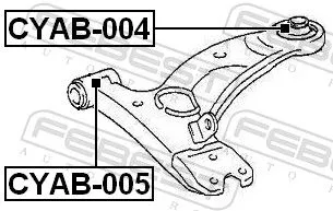 FEBEST Mounting, control/trailing arm (CYAB-004)