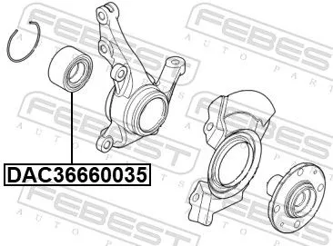FEBEST Wheel Bearing (DAC36660035)