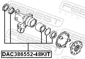 FEBEST Wheel Bearing (DAC386552-48KIT)