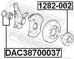FEBEST Wheel Bearing (DAC38700037)