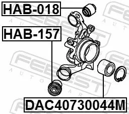 FEBEST Wheel Bearing (DAC40730044M)