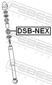 FEBEST Spacer Bush, shock absorber (DSB-NEX)